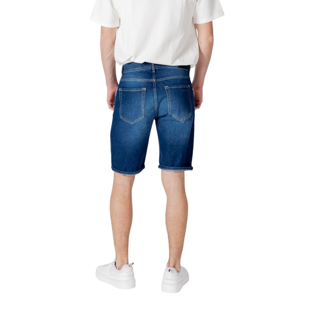 Antony Morato Bermuda Shorts en Coton Bleu - Modèle ARGON SLIM FIT