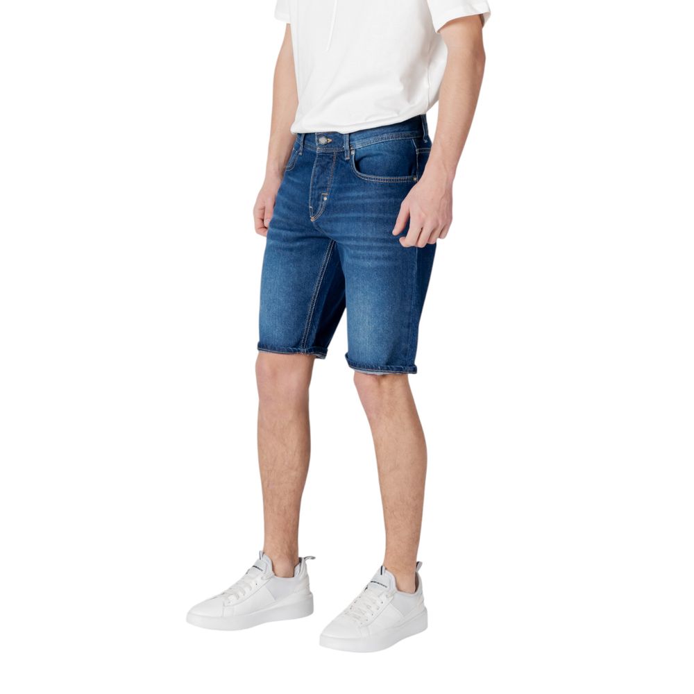 Antony Morato Bermuda Shorts en Coton Bleu - Modèle ARGON SLIM FIT