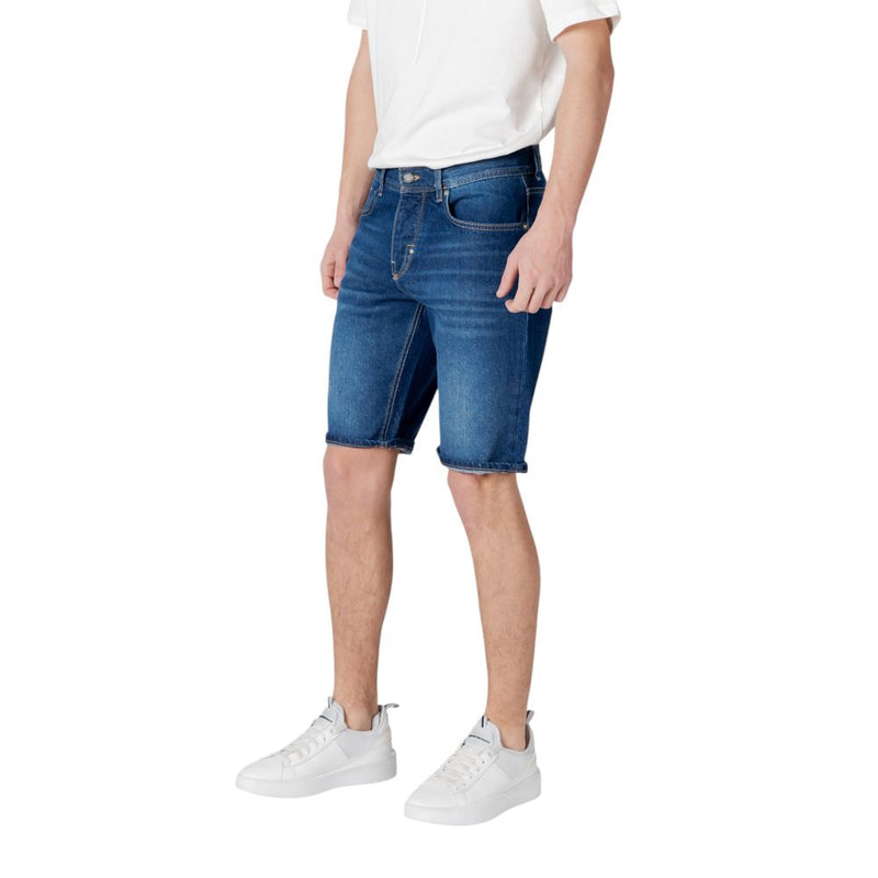 Antony Morato Bermuda Shorts en Coton Bleu - Modèle ARGON SLIM FIT