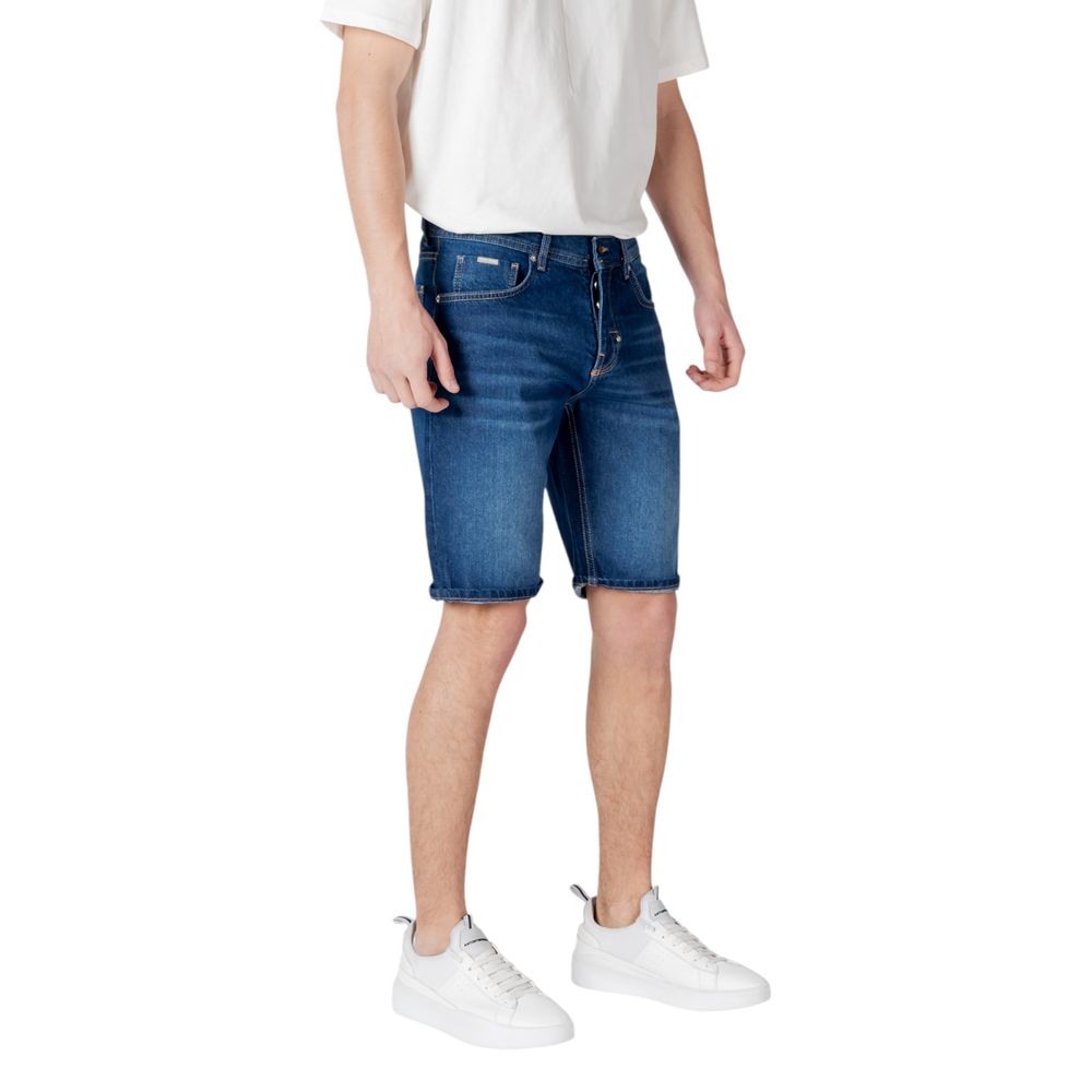 Antony Morato Bermuda Shorts en Coton Bleu - Modèle ARGON SLIM FIT