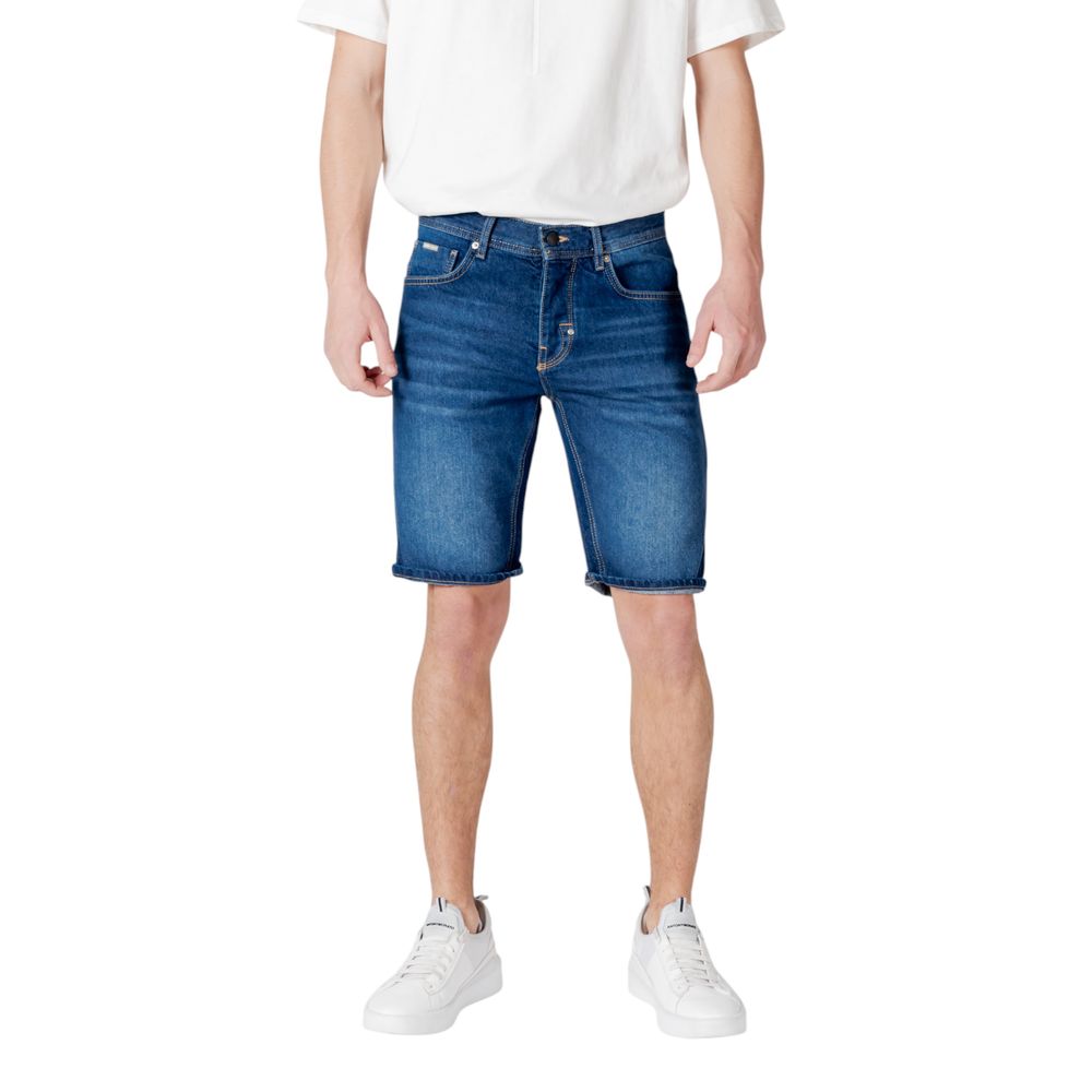 Antony Morato Bermuda Shorts en Coton Bleu - Modèle ARGON SLIM FIT