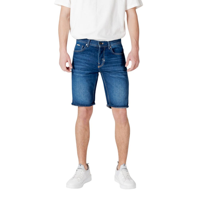 Antony Morato Bermuda Shorts en Coton Bleu - Modèle ARGON SLIM FIT
