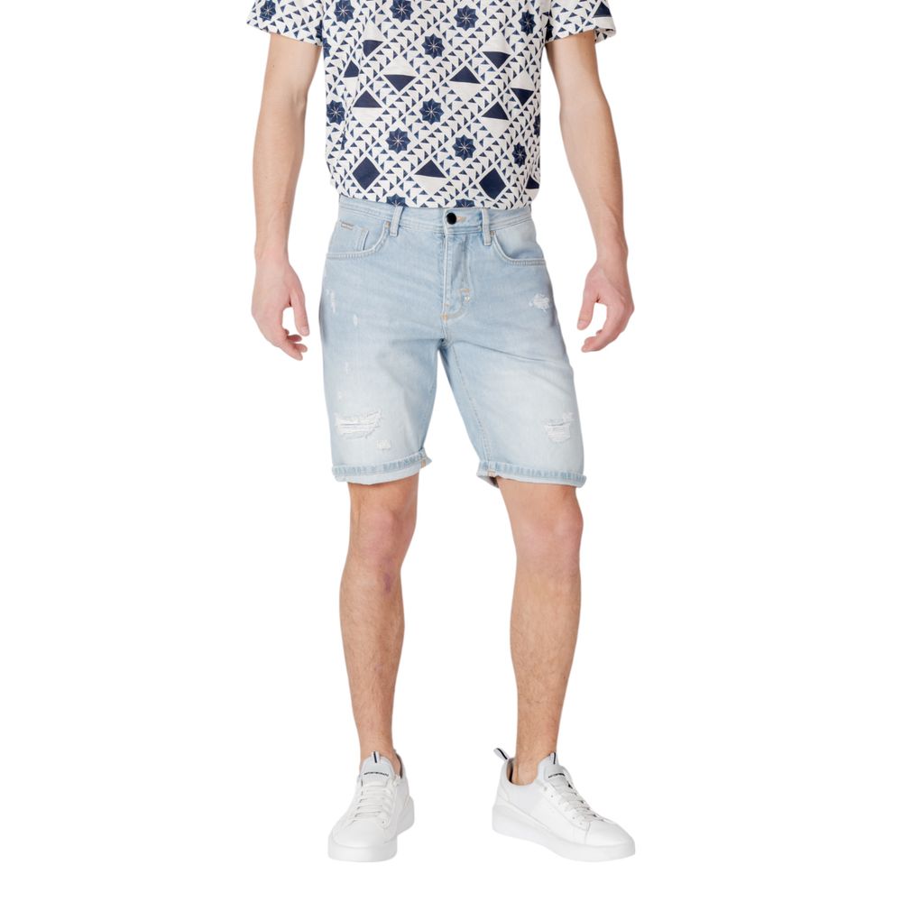 Short Bermuda en coton bleu clair Antony Morato