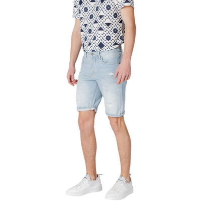 Short Bermuda en coton bleu clair Antony Morato