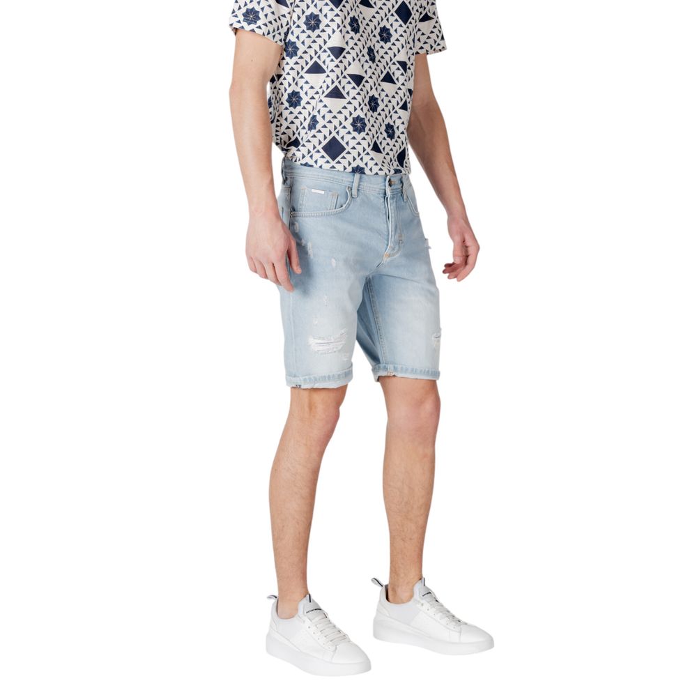 Short Bermuda en coton bleu clair Antony Morato