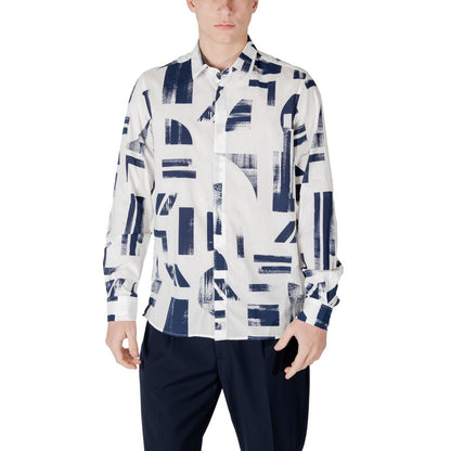 Chemise en viscose bleue Antony Morato