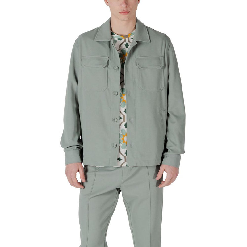 Chemise Antony Morato HAMAR STRAIGHT FIT en Polyester Vert