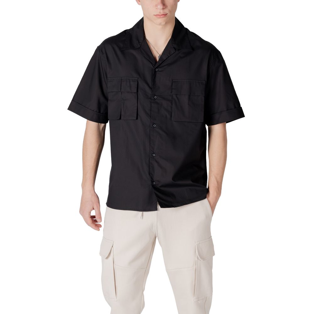 Antony Morato Black Lyocell Shortsleeve Shirt for Men