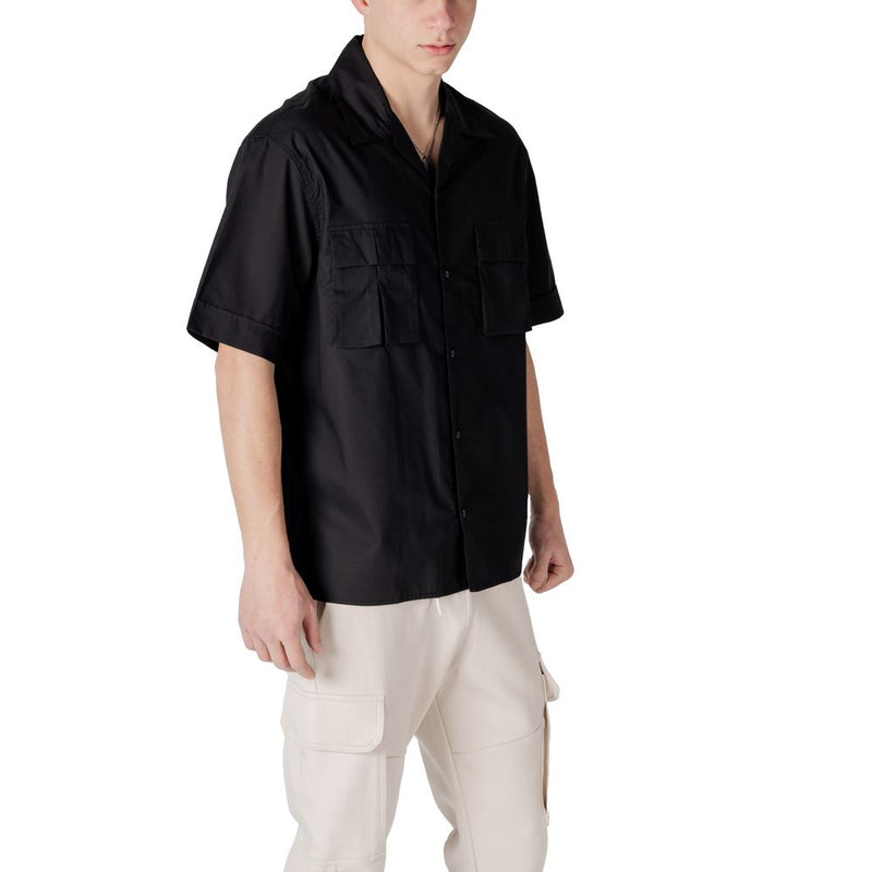 Antony Morato Black Lyocell Shortsleeve Shirt for Men