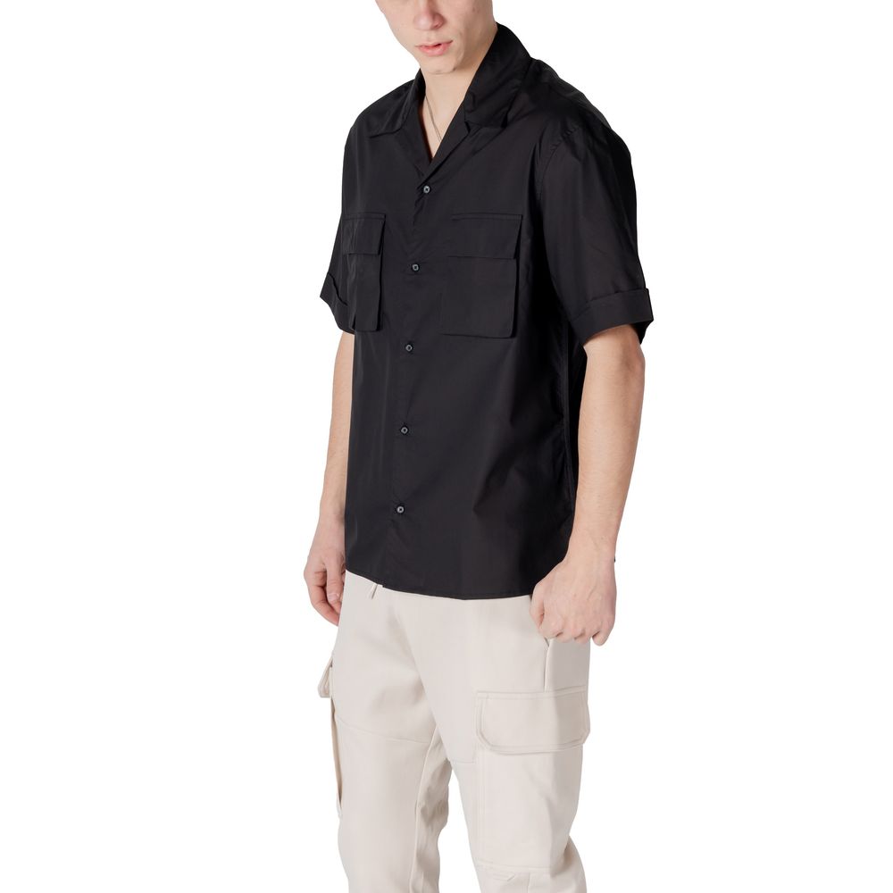 Antony Morato Black Lyocell Shortsleeve Shirt for Men