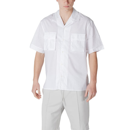 Antony Morato wit lyocell overhemd met korte mouwen