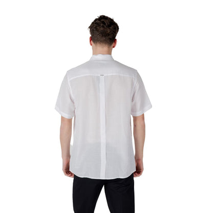 Antony Morato wit lyocell overhemd met korte mouwen