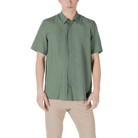 Antony Morato - Chemise à manches courtes en lyocell verte