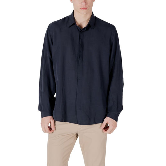 Antony Morato blauw lyocell overhemd