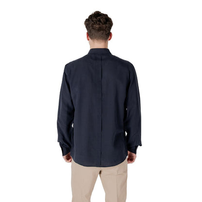 Antony Morato blauw lyocell overhemd