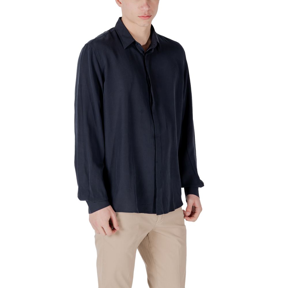 Antony Morato blauw lyocell overhemd