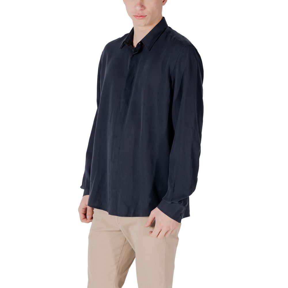 Antony Morato blauw lyocell overhemd