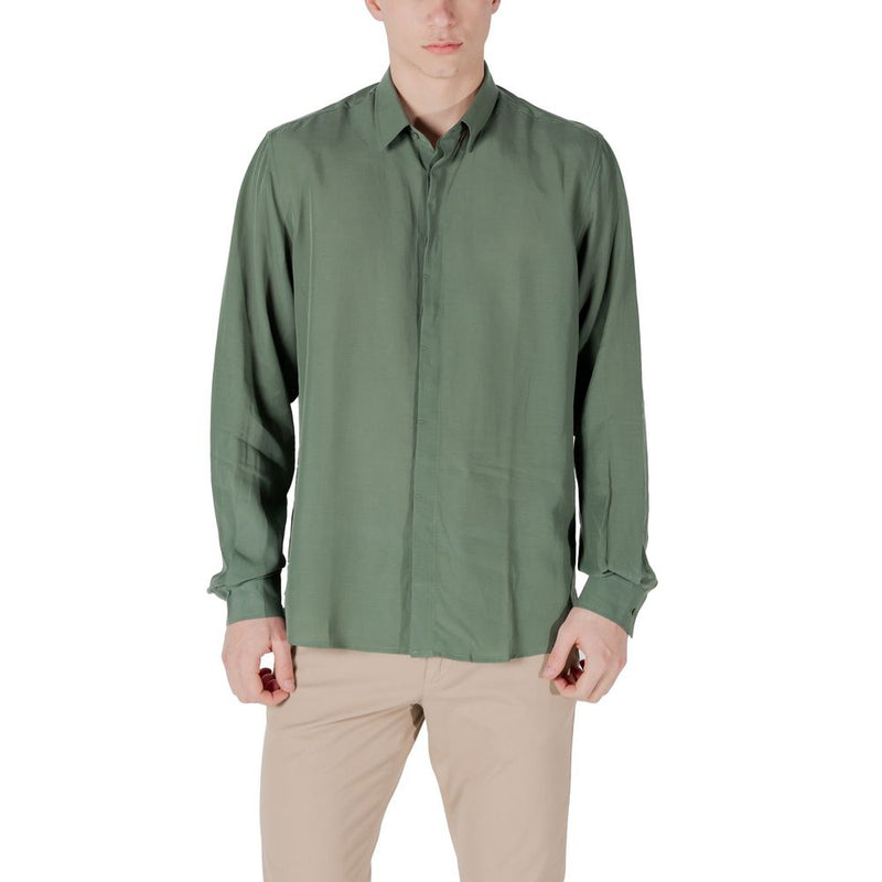 Antony Morato SMIRNE Regular Fit Green Lyocell Shirt
