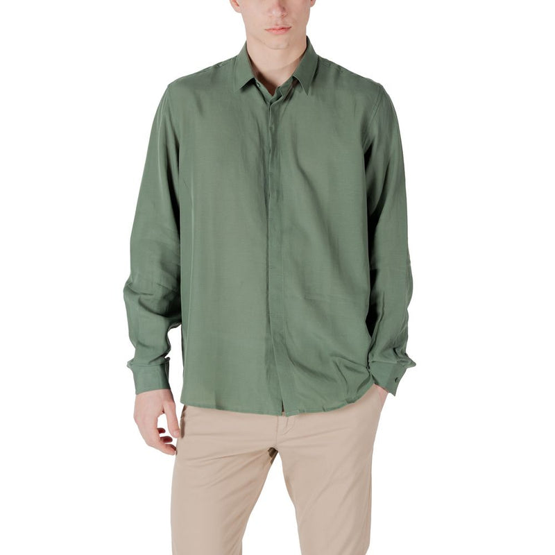 Antony Morato SMIRNE Regular Fit Green Lyocell Shirt