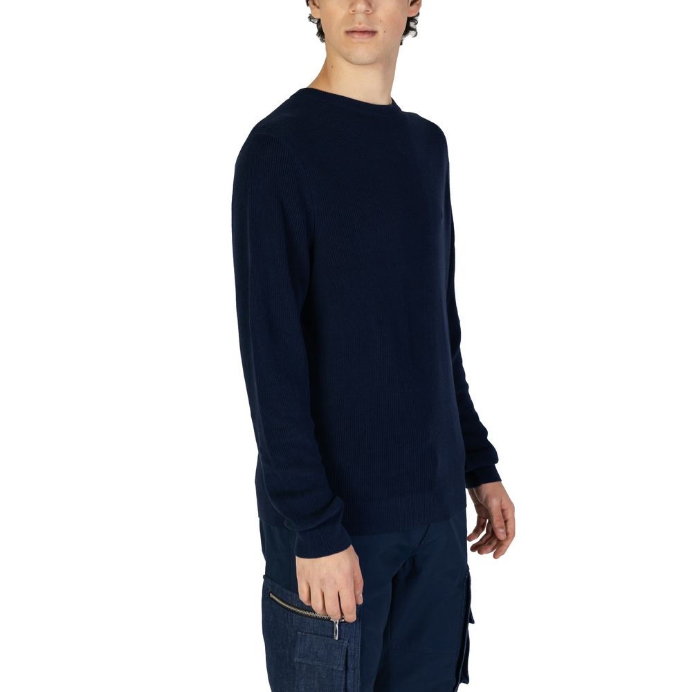 Antony Morato Blue Cotton Sportswear - Regular Fit Sweater