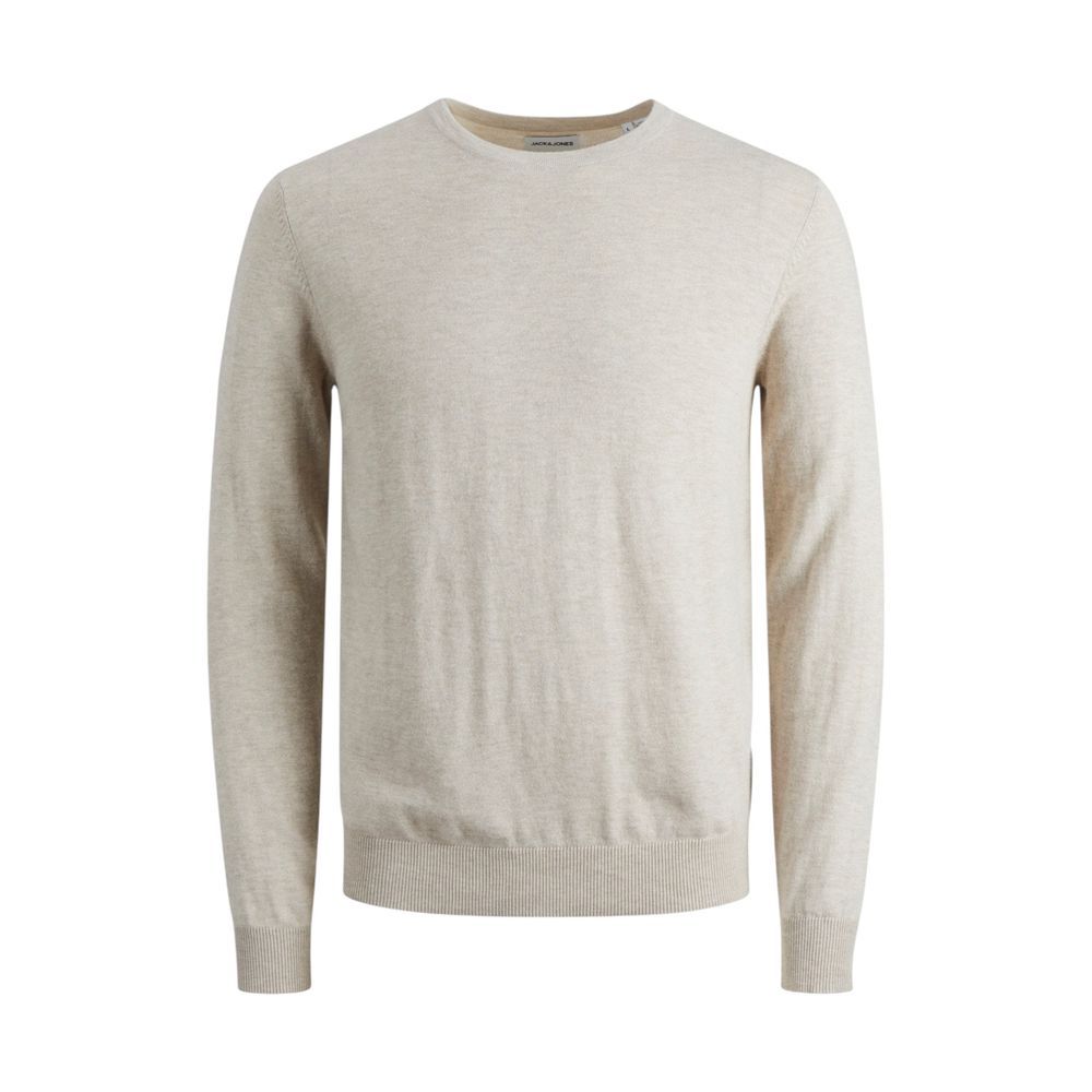 Jack Jones JJEEMIL KNIT CREW NECK NOOS - Pull Beige en Coton