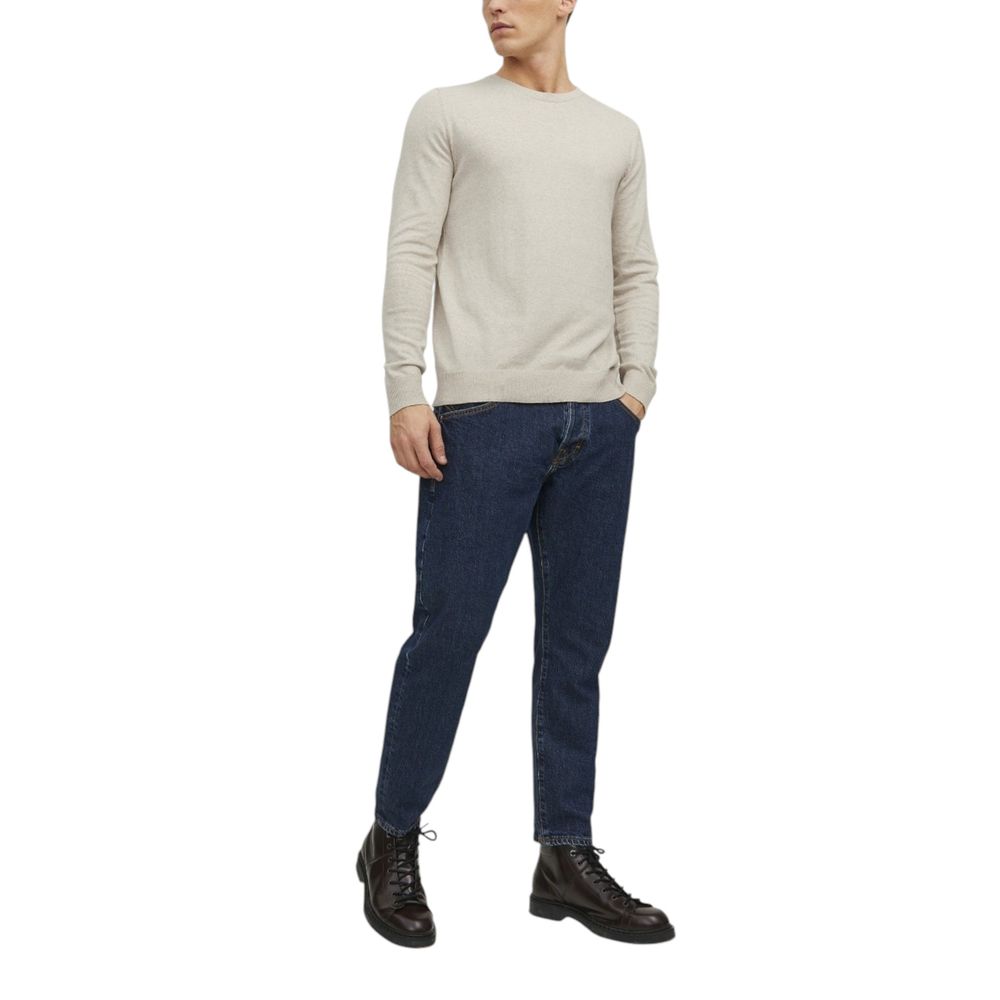 Jack Jones JJEEMIL KNIT CREW NECK NOOS - Pull Beige en Coton
