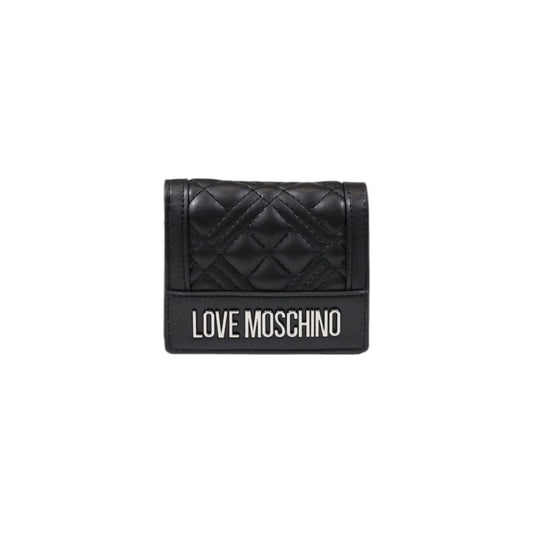 Portefeuille en polyéthylène noir Love Moschino