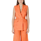 Liu Jo Orange Lyocell Waistcoat - Élégance Intemporelle