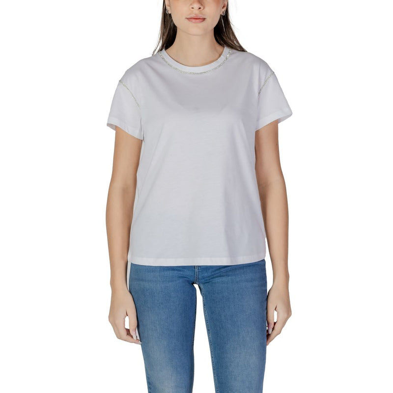 Liu Jo T-Shirt en Coton Blanc - Indispensable Moderne pour Femmes