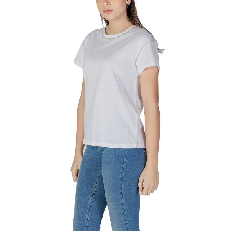 Liu Jo T-Shirt en Coton Blanc - Indispensable Moderne pour Femmes