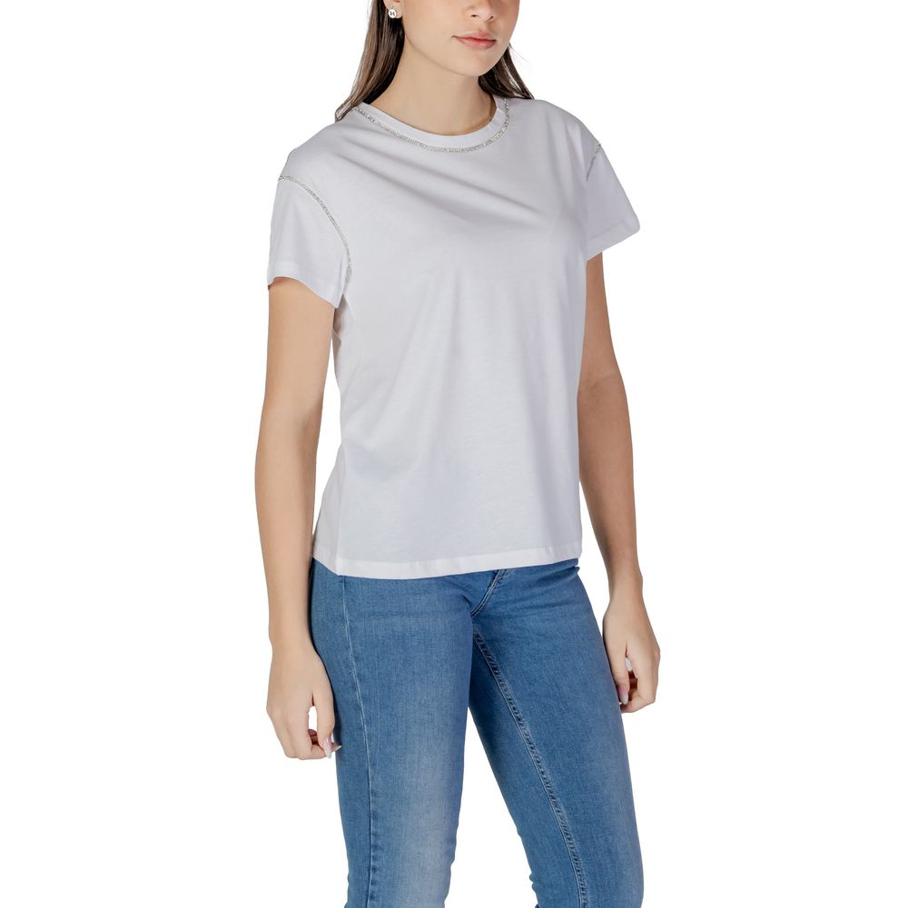 Liu Jo T-Shirt en Coton Blanc - Indispensable Moderne pour Femmes