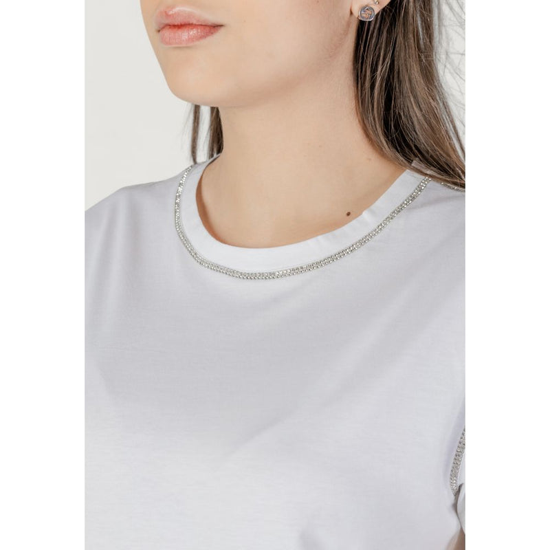Liu Jo T-Shirt en Coton Blanc - Indispensable Moderne pour Femmes