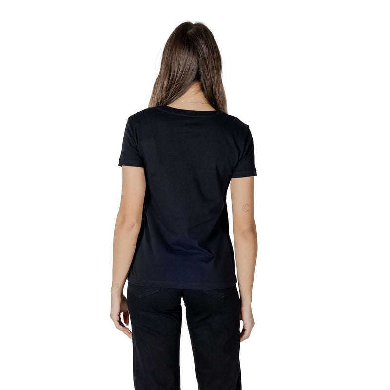 Armani Exchange Women's Black Cotton T-Shirt - Model XW000387 AF10354