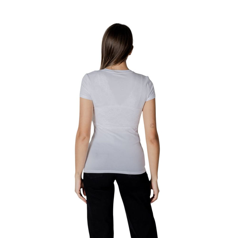 Armani Exchange Women's White Cotton T-Shirt - Model XW000512