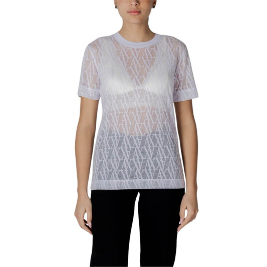 T-shirt blanc en polyester Armani Exchange
