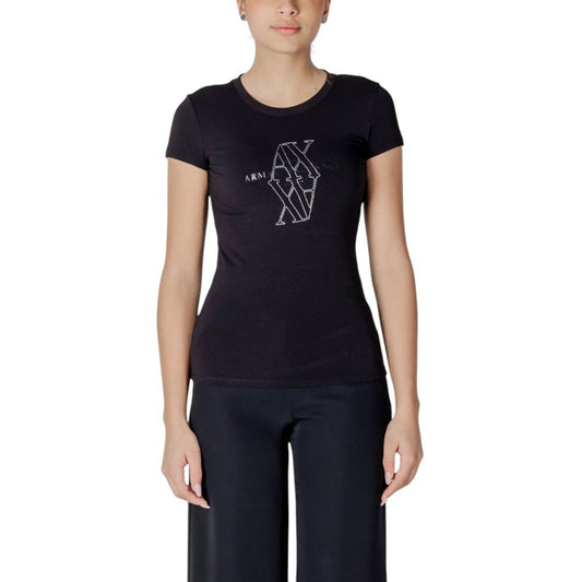 Armani Exchange zwart katoenen T-shirt