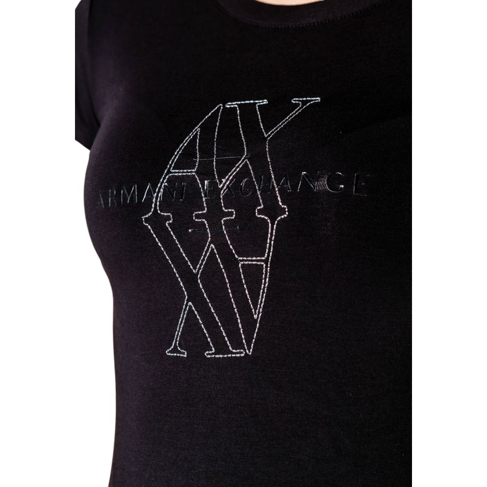 Armani Exchange zwart katoenen T-shirt