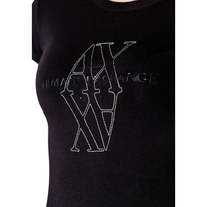 Armani Exchange zwart katoenen T-shirt