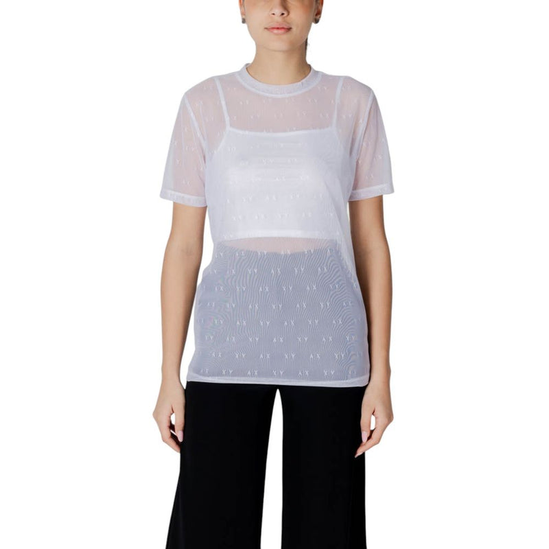 Armani Exchange Women's White Polyamide T-Shirt - Model XW000533