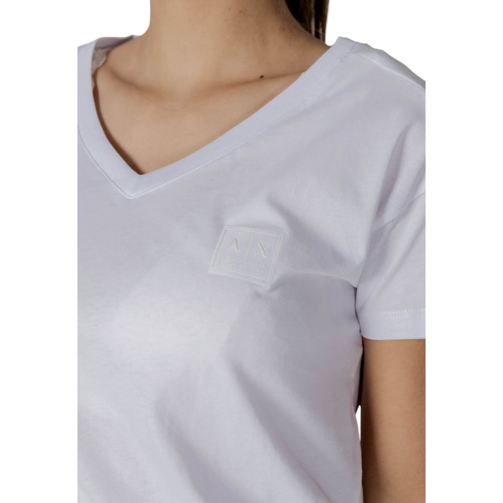 Armani Exchange Women's White Cotton T-Shirt XW000531 AF10359