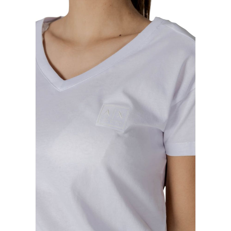 Armani Exchange Women's White Cotton T-Shirt XW000531 AF10359