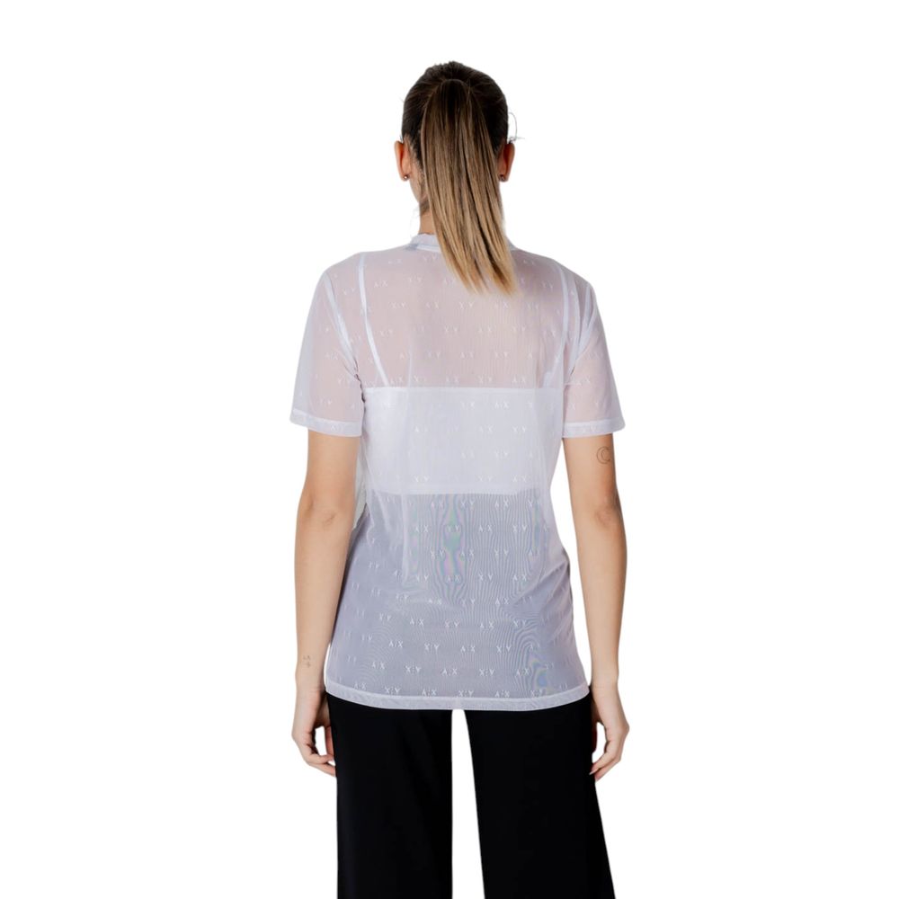 Armani Exchange Women's White Polyamide T-Shirt - Model XW000533