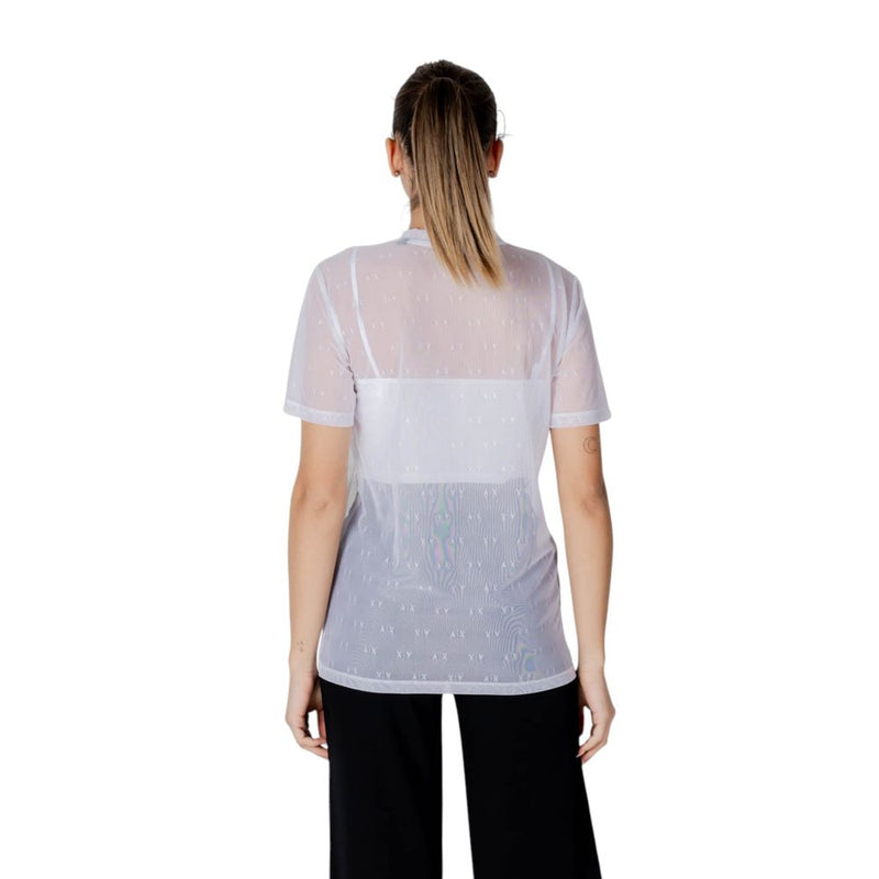 Armani Exchange Women's White Polyamide T-Shirt - Model XW000533