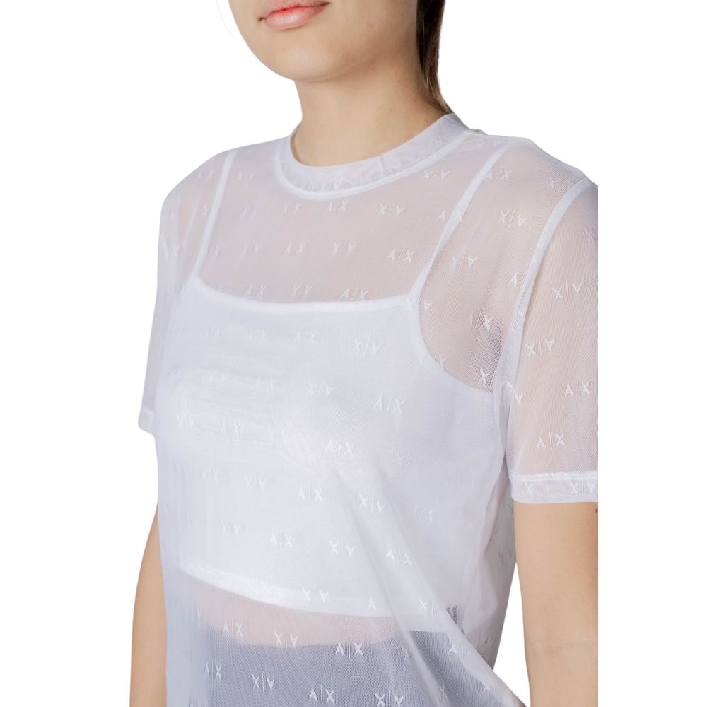 Armani Exchange Women's White Polyamide T-Shirt - Model XW000533