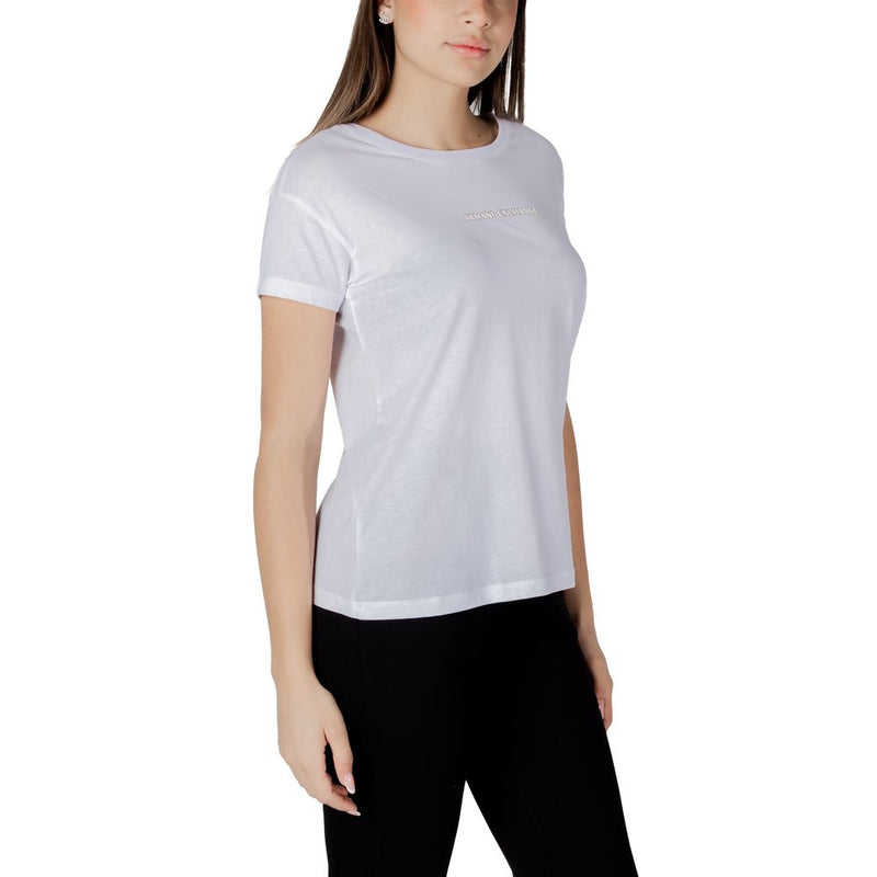 Armani Exchange T-Shirt Femme en Coton Blanc - Modèle XW000534 AF10359