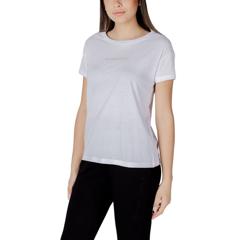Armani Exchange T-Shirt Femme en Coton Blanc - Modèle XW000534 AF10359