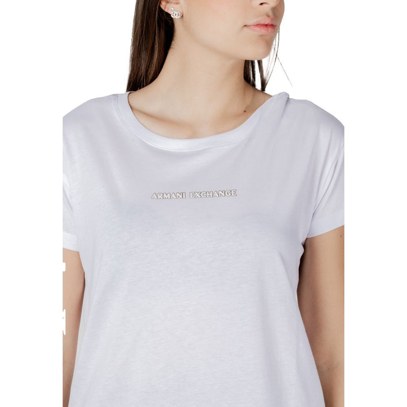 Armani Exchange T-Shirt Femme en Coton Blanc - Modèle XW000534 AF10359