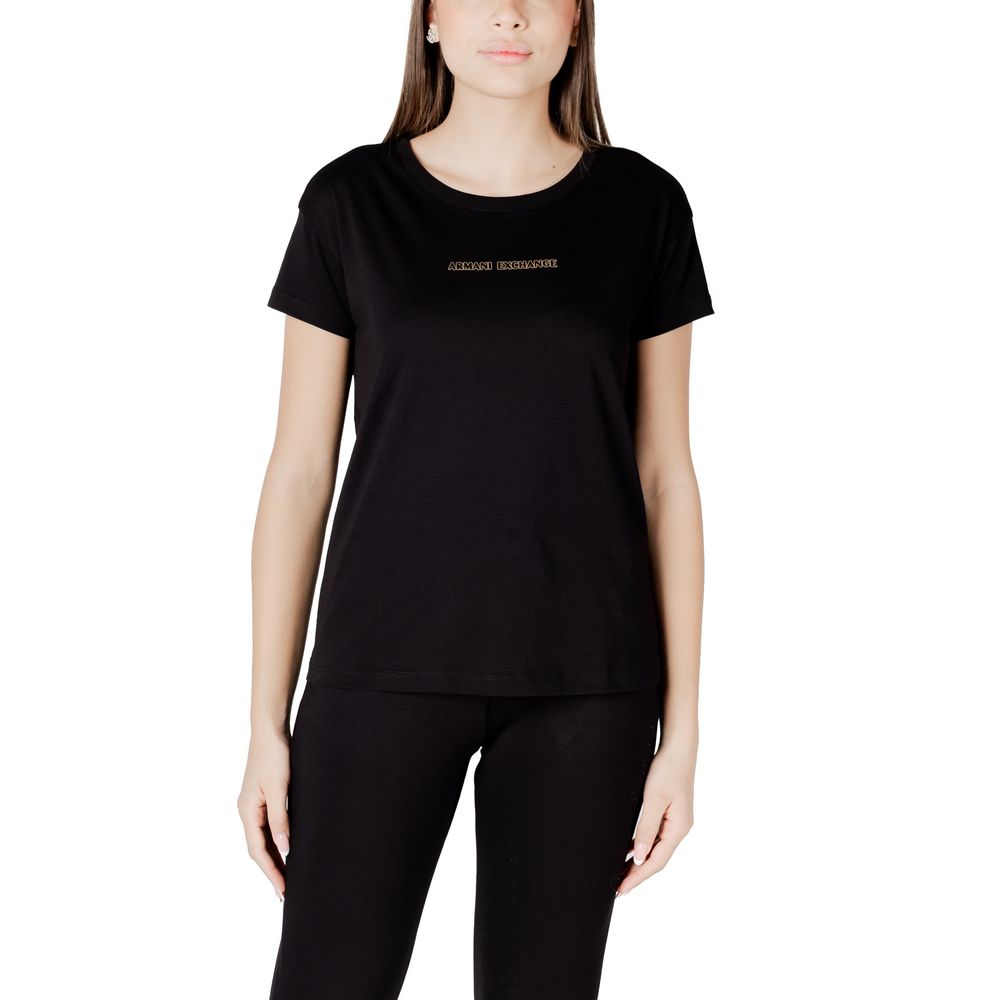 Armani Exchange Black Cotton T-Shirt - Model XW000534 AF10359