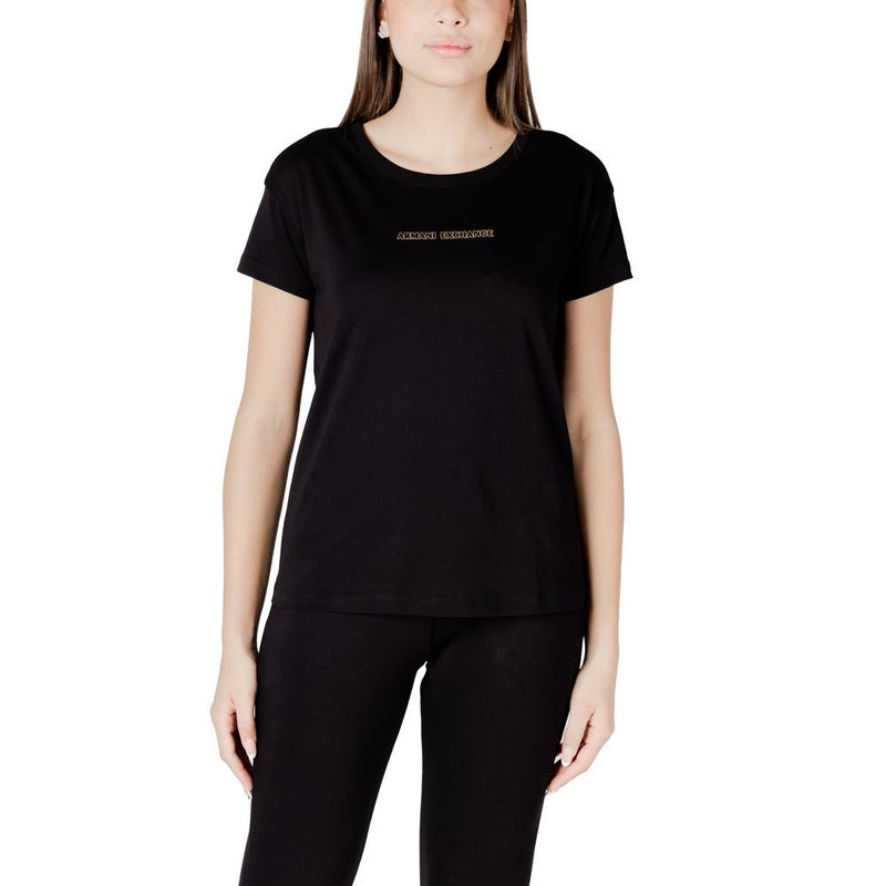 Armani Exchange Black Cotton T-Shirt - Model XW000534 AF10359