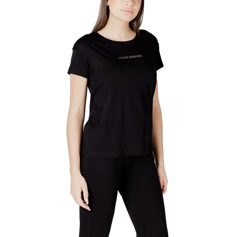 Armani Exchange Black Cotton T-Shirt - Model XW000534 AF10359